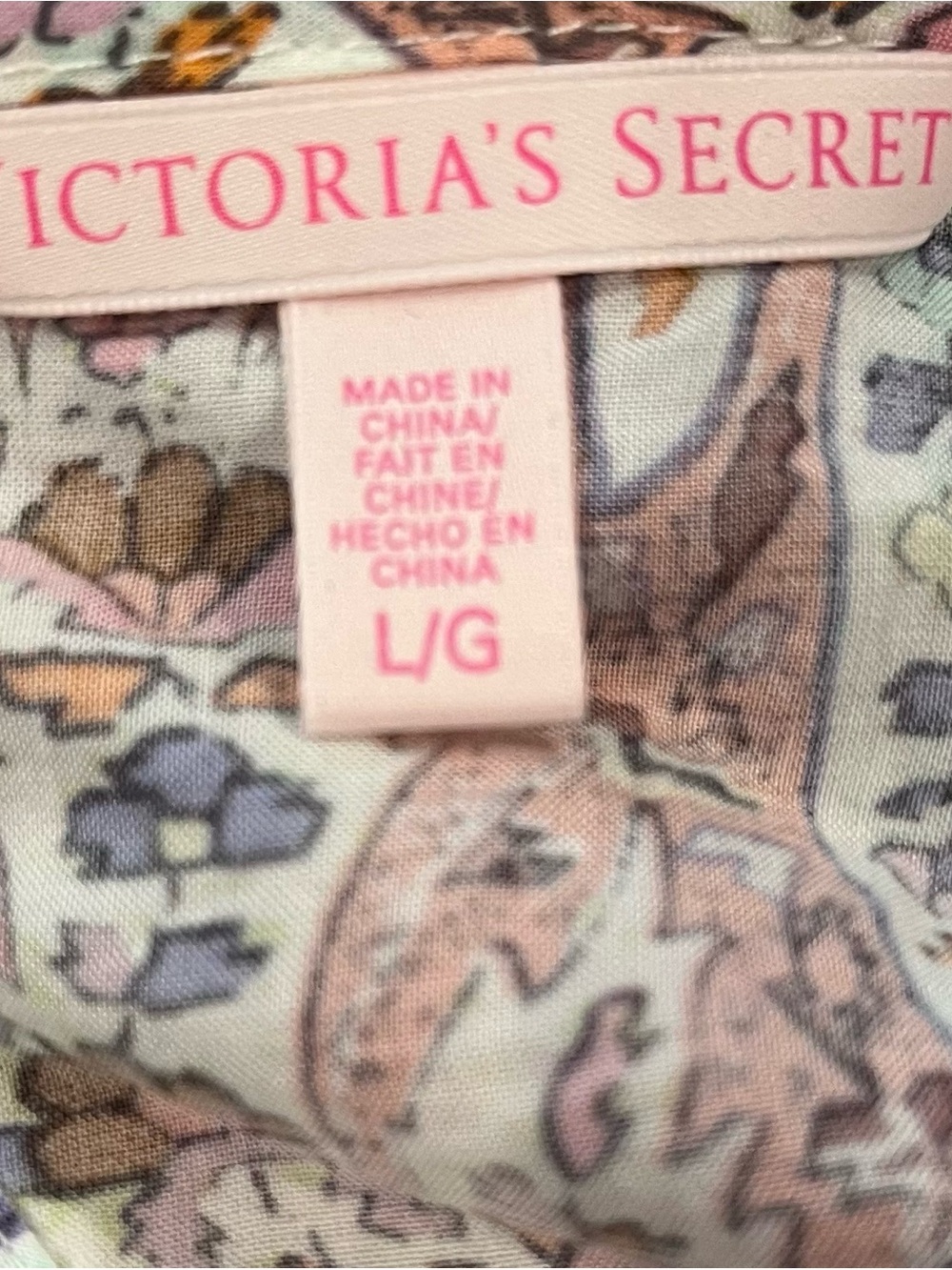 🌸VICTORIA SECRET BEACH KAFTAN PASTEL FLORAL SIZE LARGE🌸 - Picture 6 of 6